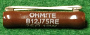 75 Ohm 12 Watt Power Resistor